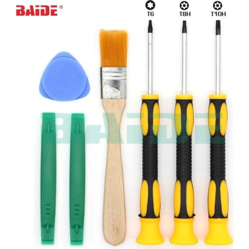 7 in 1 Opening Tools Kit with T6 T8 T10 Screwdriver For Xbox 360 Video Game Console Gamepad Controller Disassemble Repair 50set