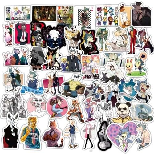 10/50PCS/Pack Anime BEASTARS Stickers Paster Cartoon Scrapbook Card Paster Card Sticker DIY for Children Toys
