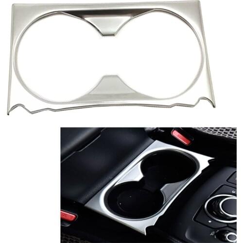 Stainless steel Front Center Console Cup Drink Holder Cover Trim Bezel Frame Molding Decoration For Mazda Cx-5 Cx5 KF 2017 2018