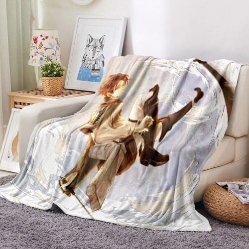Attack On Titan Flannel Blanket For Bedroom Home Blanket Comfortable And Soft Fleece Blanket Picnic Travel Throw Blanket Decor