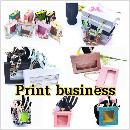 Wholesale Chain Crystal Eyelash False Eyelashes Packaging Box Lash Boxes 25mm Mink Lashes Case empty custom logo free logo