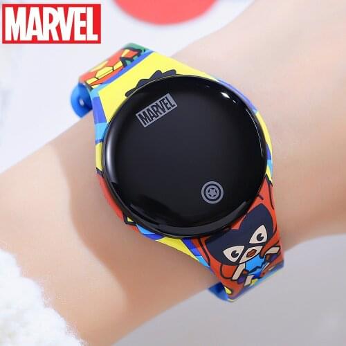 Original Disney Marvel Frozen Smart Watch Spider-Man Childrens Watch Disney Mickey Cartoon Student Touch Screen Bracelet