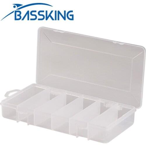 Portable Plastic Fishing Box 17.9*10.9*3cm 5 Compartments Fishing Boxes Storage Case Lure Boxes for Carp Fishing Tools Vissen
