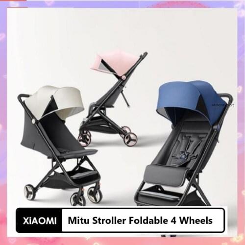 Xiaomi Mitu Portable baby carriage Folding 3 in 1 Baby Stroller 4 Wheels shock absorption trolley High Landscape UPF50 Anti-UV