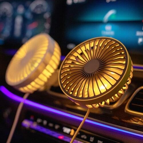 3 Speed Mini USB Fans Handheld Portable Air Cooler With Light USB Rechargeable Adjustable Fans for Office Household Car