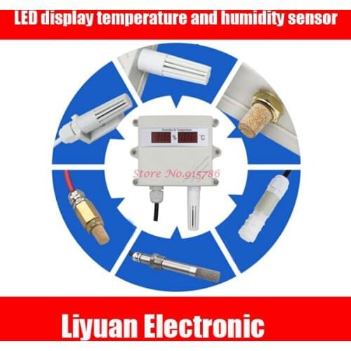 Industrial high-precision transmitter/LED display temperature and humidity sensor/outdoor Digital tube display waterproof probe