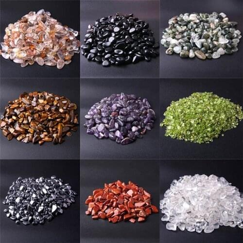 Undrilled 20G 50G 100G Mixed Irregular Natural Quartz Crystal Gravel Chip Stone Tumbled Gem Stone for DIY Home Fish Tank Decor
