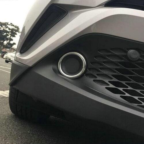 SBTMY 2PCS/SET ABS decorative ring of automobile front fog lamp For Toyota C-HR CHR 2017 2018