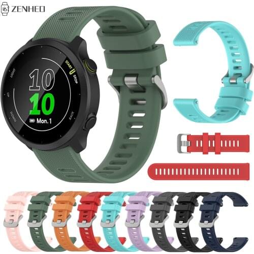 20mm Silicone Strap for Garmin Forerunner 55 158 245 645 Smart Watch Band Replacement Watchband for Garmin Venu/Venu SQ