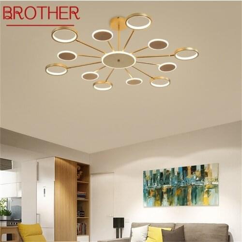 BROTHER Nordic Pendant Lights Gold Contemporary LED Lamp Creative Decoration Fixture For Home Living Room
