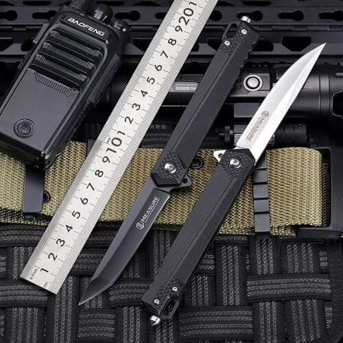 Folding Pocket Knife Survival Tactical Knife Outdoor Combat Hunting Knives For Self-defense EDC Hiking Camping Tools 58HRC