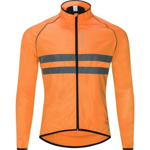 Long Sleeve Jerseys Reflective Vest Wind Coat Windproof Cycling Jackets Hooded Men Riding Waterproof Cycle Clothing Bike