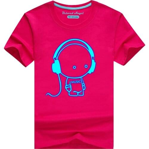 2020 Luminous Short Sleeve T-Shirt For Boys T Shirt MK Christmas Teen Girl Tops Size 3-15 Years Teenage Toddler Boy Tshirts