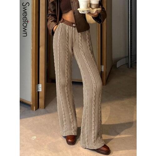 Sweetown Women's Knitted Trousers