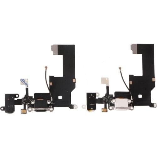 USB Charging Port Connector Micphone Earphone Jack Flex Cable Parts For iPhone 5