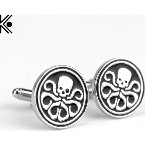 High Quality Cufflinks Mens skeleton Cufflinks Octopus cuff links shirt brand cufflinks button for mens Christmas gift