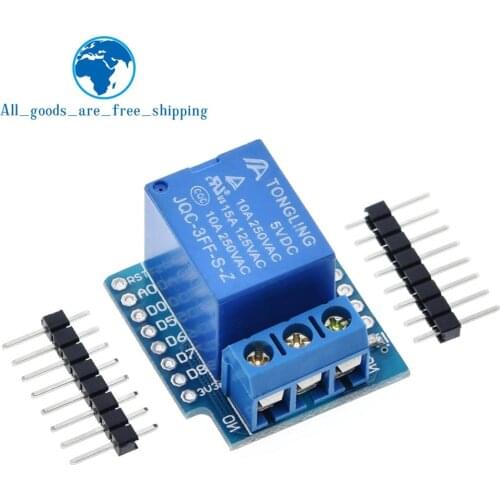 TZT 1 channel Relay Shield for Wemos D1 mini Relay Module Smart Electronics
