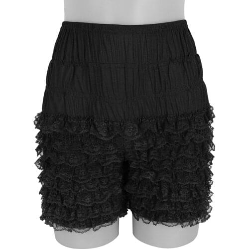 Womens Tiered Ruffle Panties Dance Bloomers Sissy Booty Shorts Pettipants Sheer Lace Safety Shorts Boxer Underwear Panties