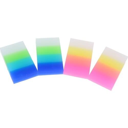 1pc Creative Rainbow Candy Color Eraser Children Stationery Gift Cute Crystal Small Rubber Office Supplies (Random Colors)