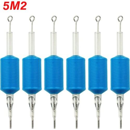 2017 New OPHIR 6PCS/Lot 5M2 Blue Disposable Tattoo Tube Tips with Nozzle Needles Grip _TA111(5M2)-6x
