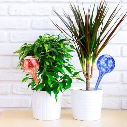 4Pcs Automatic Glass Watering Globes Drippers Waterers Dripping Equipment for Indoor Outdoor Garden Potted Plants