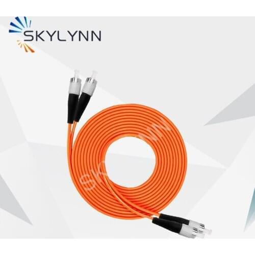 50PCS 1 Meter Length FC/UPC-FC/UPC Duplex 2.0mm Cable Multimode OM2 50/125 Fiber Optic Patch Cord With Orange LSZH Jumper Cable
