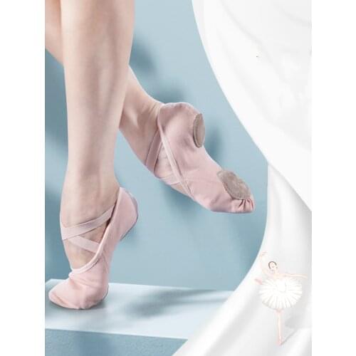 Ballte Shoes For Girls Women Wide Elastic Shoelaces Ballerina Shoes Flats Kids Very Breathable Super Stretch Canvas With 3Colors