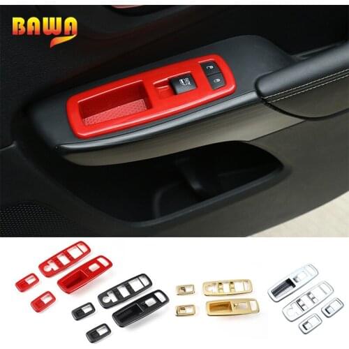 BAWA ABS Window Switches Panel Cover Trim Stickers for Jeep Cherokee 2014+ for Jeep Grand Cherokee 2011+ Interior Mouldings