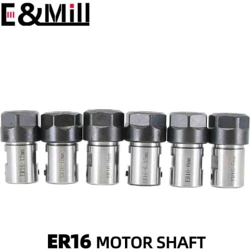 C20 ER16 DIY Motor Shaft Tool Holder ER Post Spindle 5mm~16mm For ER Tool Holder ER16 Collet Chuck Nut Wrench Engraving Machine
