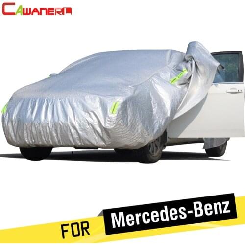 Cawanerl Thicken Car Cover Waterproof Sun Shade Snow Rain Hail Dust Protection Cover For Mercedes Benz M R Class W163 W164 W166
