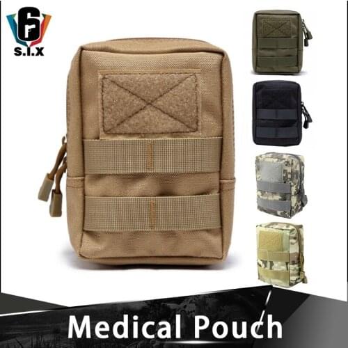 CQC Tactical Molle System Medical Pouch 1000D Utility EDC Tool Accessory Waist Pack Phone Case Airsoft Hunting Pouch