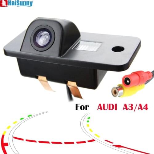 HaiSunny Built-in Intelligent Dynamic Trajectory Tracks Car Rear View Reverse Camera For Audi A3 A4 A6 A8 Q5 Q7 S4 RS4 S5 Cabrio