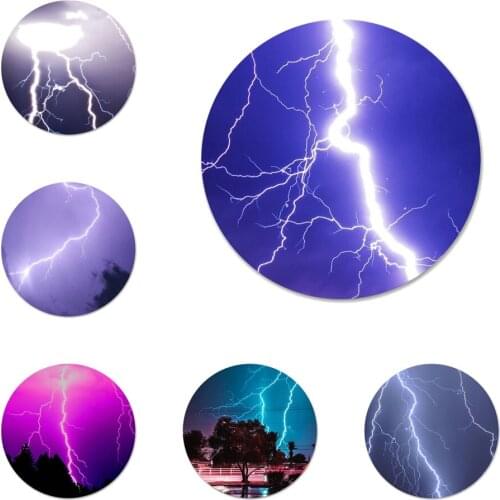 58mm Beautiful Thelightning Icons Pins Badge Decoration Brooches Metal Badges For Clothes Backpack Decoration