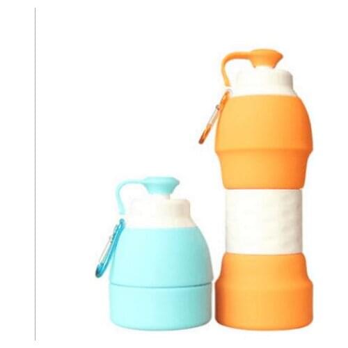 Party Favors Best selling sports bottle silicone telescopic outdoor environmental protection folding anti-skid insulation