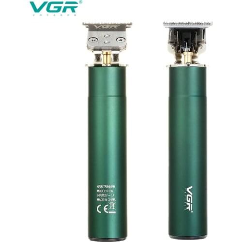 VGR 186 Hair Clipper Barber Professional Personal Care Rechargeable Electric Engraving T-shaped Blade USB Metal Washing VGR V186