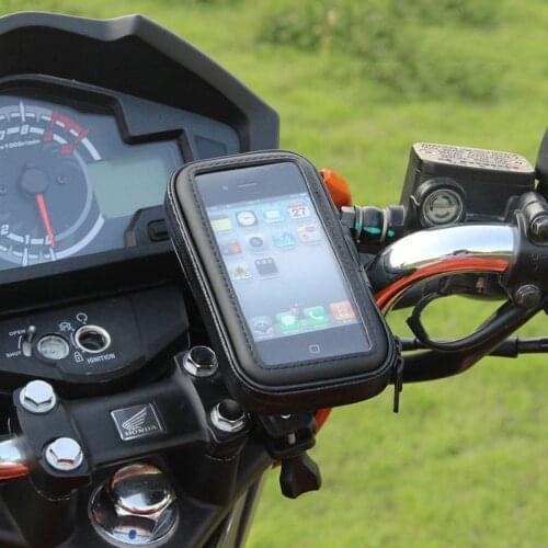 Motorcycle Phone Holder For Samsung Galaxy S10 Plus S9 S8 A3 A5 A7 J5 Phone Bag Stand Waterproof Case Mobile Support Holder