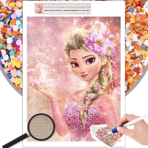 Cartoon Diamond Painting Disney Aisha Princess Theme 5D DIY Embroidery Square Round Cross Stitch Picture Mural Home Decoration