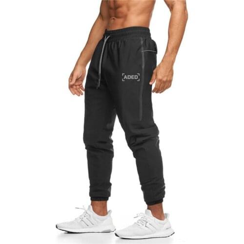 Mens Sports Pants Slim Training Gym Trousers Quick Dry Fitness Running Long Pants Letter Printing Bodybuilding Sweatpants