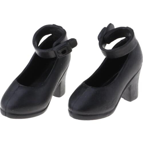 Doll Shoes for Blythe Licca Doll Mini Shoes for 1/6 BJD Doll Girl Doll Accessories Black