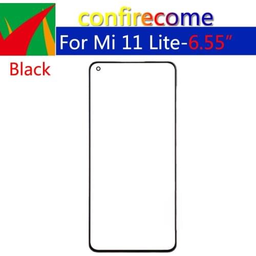 10Pcs\Lot For Xiaomi Mi 11 Lite Touch Screen Panel Front Outer Glass Lens LCD Glass Front Replacement
