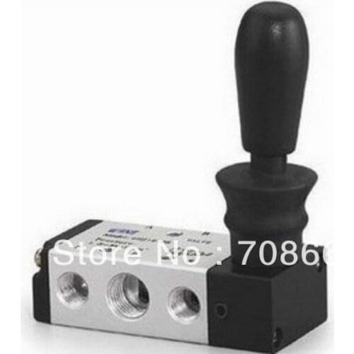 5 port 2 pos 1/8" BSP Hand Lever Operated Pneumatic Valve 4H210-06