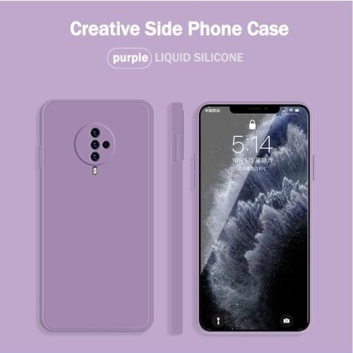 Straight Edge Style Soft Handfeeling Gel Silicone Shockproof Phone Case for Vivo S6 Dustproof Back Cover