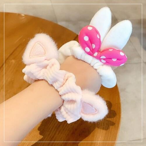 2020 New Children Cute Colors Velvet Cartoon Elastic Hair Bands Girls Lovely Soft Scrunchies Rubber Bands Kids Hair Accessories