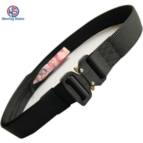 [Warring States] High Quality New 3.8CM Nylon Hidden Money Belt Mens Outdoor Tactical Quick Release Belt Cobra Alloy Buckle