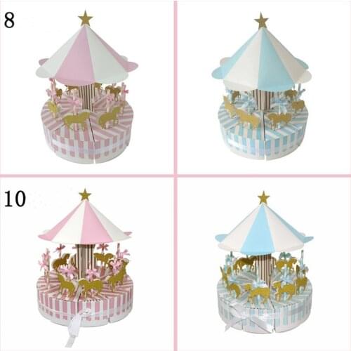 European Style Wedding Gift Cake Box Creative New Wedding Candy Box Fairy Tale Beautiful Carousel Pastry Box
