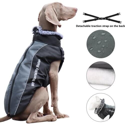 Pet reflective dog vest Winter Warm Dogs Clothes Waterproof Jackets For Small Medium Large Dogs Pug Chihuahua dog safety vest