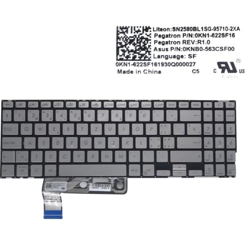 SW Swiss Laptop keyboard backlit for ASUS ZenBook UX533 UX533FD UX533FN 0KNB0 563CSF00 computers keyboards replacement parts New