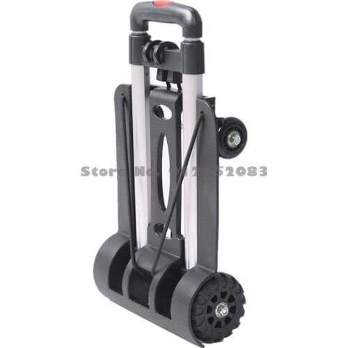 Aluminum Alloy Trolley Cart Portable Folding Luggage Cart Small Trailer Trolley Cart Shopping Cart Cart Pull Cargo Trailer