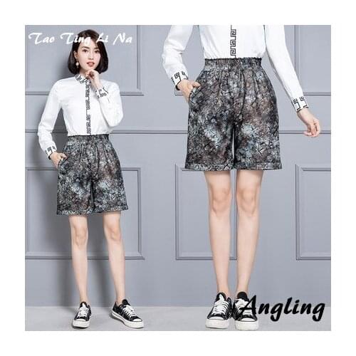 Top brand New 2020 Women Real Genuine Sheep Leather Shorts KS64 high quality