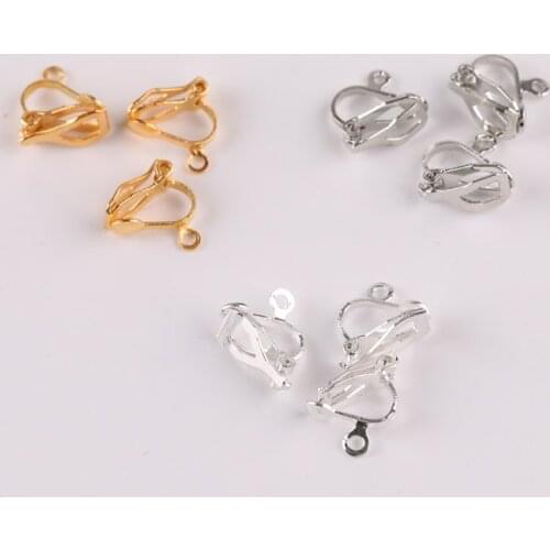 10pcs diy Jewelry accessories fake earrings triangle clip